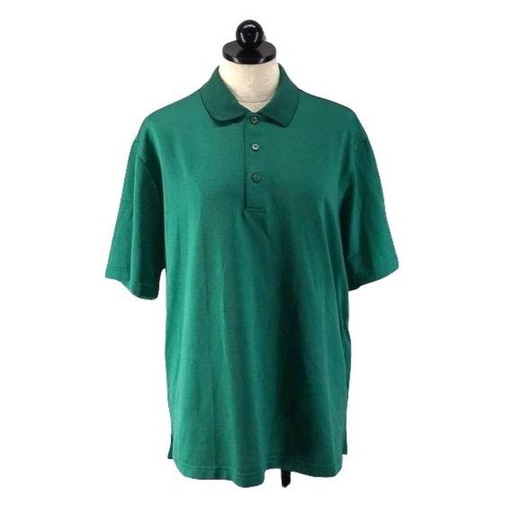 Roundtree And Yorke Men’s Deep Green Design large Polo SHIRT - Picture 1 of 7